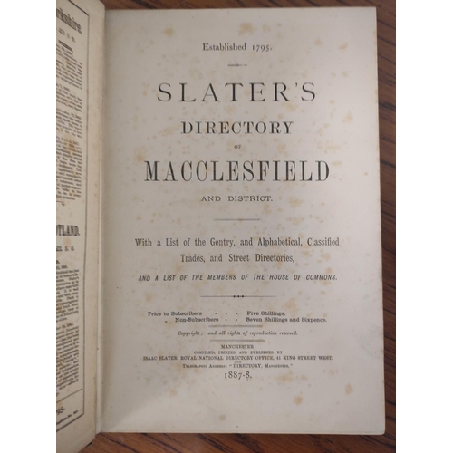 200 - SLATER ISAAC.  Slater's Directory of Macclesfield & District. Adverts. Royal 8vo. Orig. blue clo... 