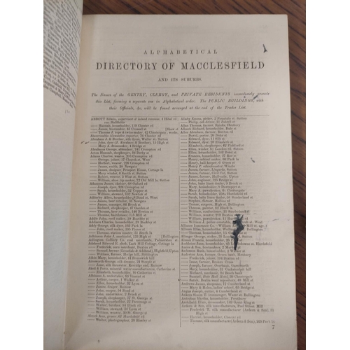 200 - SLATER ISAAC.  Slater's Directory of Macclesfield & District. Adverts. Royal 8vo. Orig. blue clo... 