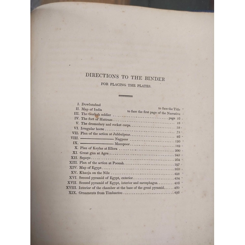 230 - FITZCLARENCE LT. COL.&nbsp;&nbsp;Journal of a Route Across India Through Egypt to England. Large fld... 