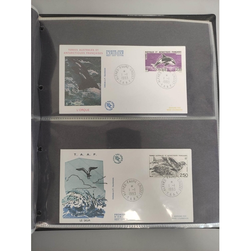 191 - Three folders of first day covers relating to the French Southern and Antarctic Lands (T.A.A.F) and ... 