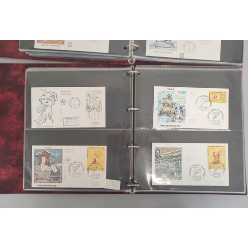 191 - Three folders of first day covers relating to the French Southern and Antarctic Lands (T.A.A.F) and ... 