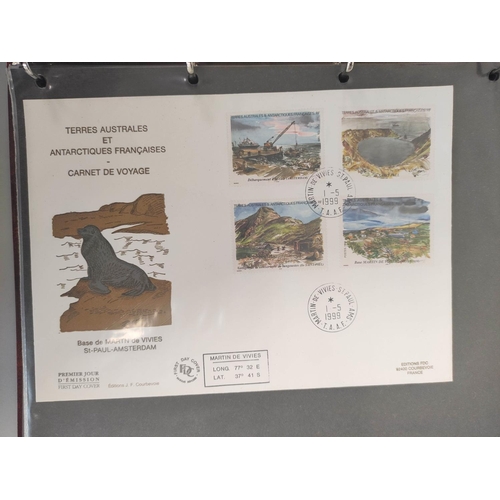 191 - Three folders of first day covers relating to the French Southern and Antarctic Lands (T.A.A.F) and ... 