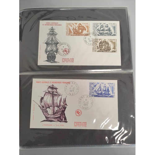 191 - Three folders of first day covers relating to the French Southern and Antarctic Lands (T.A.A.F) and ... 