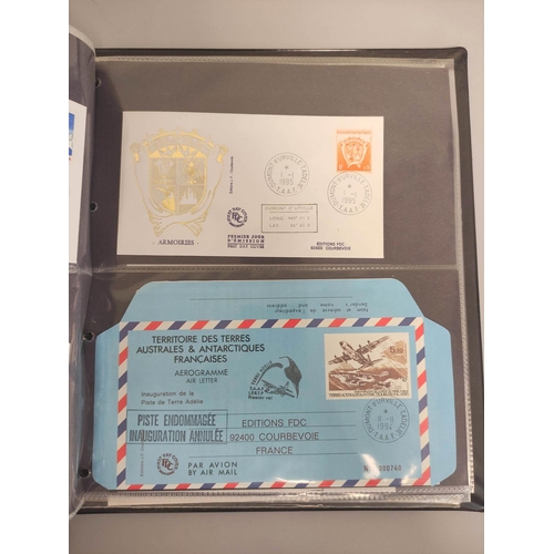 191 - Three folders of first day covers relating to the French Southern and Antarctic Lands (T.A.A.F) and ... 