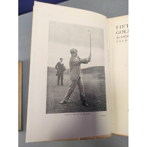 212 - Golf. Box containing a quantity of early 20th century golf books to include Bernard Darwin The Game'... 