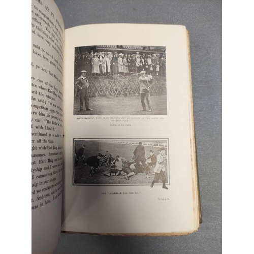 212 - Golf. Box containing a quantity of early 20th century golf books to include Bernard Darwin The Game'... 