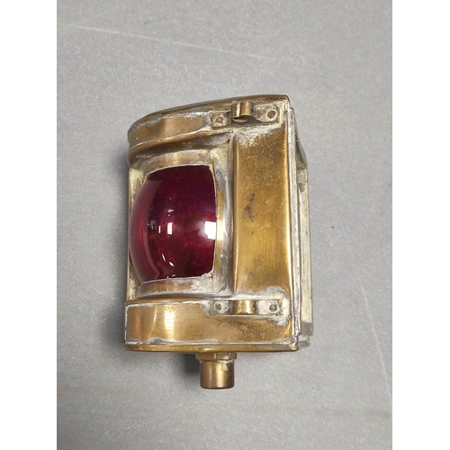 224 - Antique brass combined ship's navigation bow light Pat 3877 by Birmingham Engineering Company Ltd.