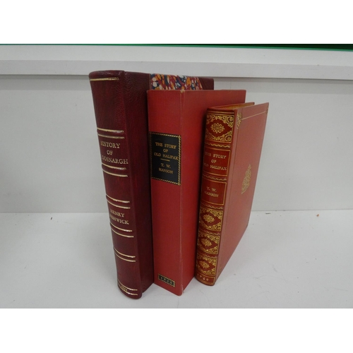 13 - HANSON T. W.  The Story of Old Halifax. Illus. Fine crested red morocco gilt extra, pres. ... 