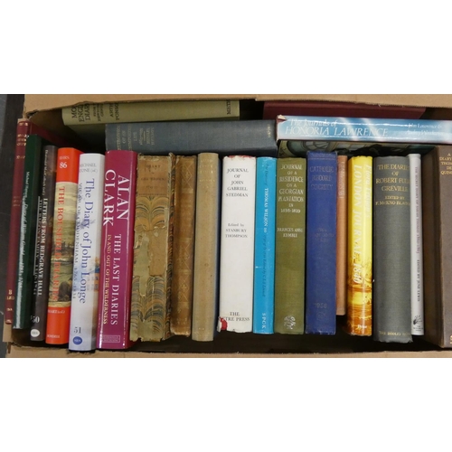 22 - Journals, Diaries, Travels, etc.  A carton of books & softback publications.... 