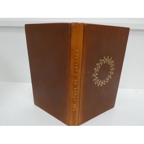 34 - BLAKE J. & B.  The Story of Carlisle. Illus. Special brown morocco gilt binding by Joh... 