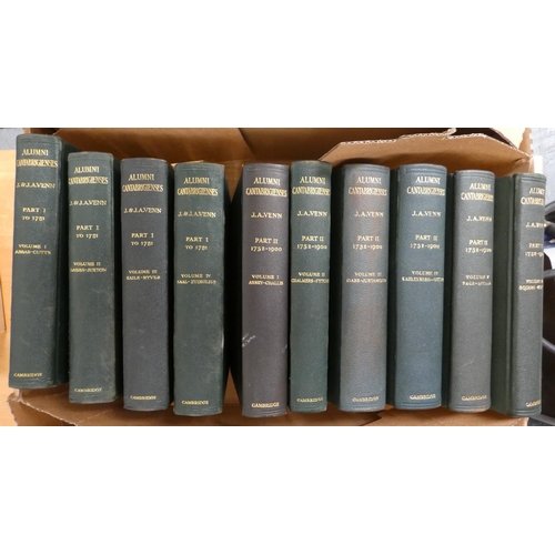 42 - VENN J. & J. A.  Alumni Cantabrigienses. Part I, 4 vols. & Part II, 6 vols. Ltd. e... 