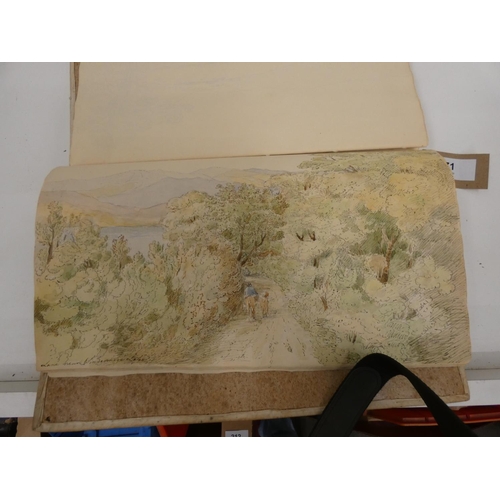 71 - TENISON LADY LOUISA.  Lake District & Northern Views. 2 original watercolours & 42 original ... 