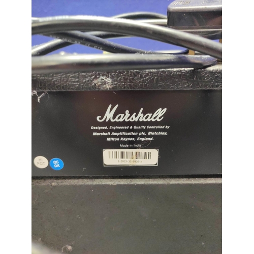 364 - Two Marshall amps, one model MG30DFX guitar amp and another smaller model MG15CDR.