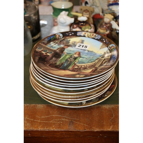 215 - Collector's plates to include Royal Worcester Legends of Love and Royal Doulton Huntsman's Call plat... 