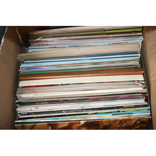 288 - Box containing records and singles.