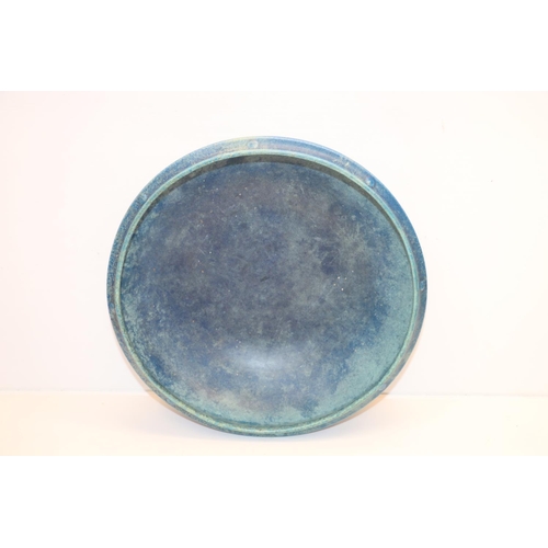 103 - Royal Lancastrian mottled blue bowl, 28cm.