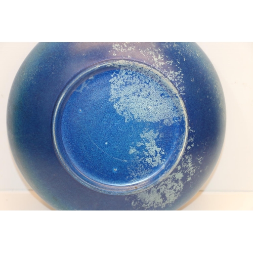 103 - Royal Lancastrian mottled blue bowl, 28cm.