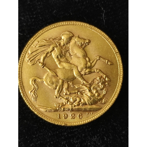 82 - South Africa. George V. 1926 gold full sovereign. EF+