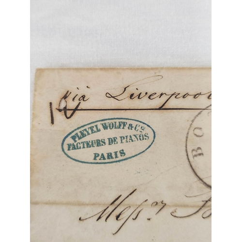 180 - Great Britain. Penny Black plate 5 postage stamp, plate letters M.J, with applied black postmark. Al... 