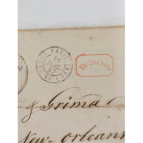 180 - Great Britain. Penny Black plate 5 postage stamp, plate letters M.J, with applied black postmark. Al... 