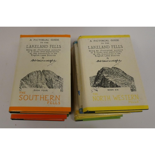 89 - WAINWRIGHT A.  A Pictorial Guide to the Lakeland Fells. 12 various titles & eds., mainly in... 