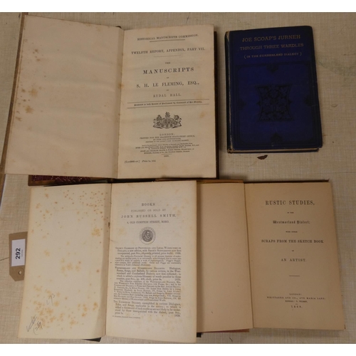 292 - BOWNESS W.  Rustic Studies in the Westmorland Dialect & other Poems. Orig. cloth. 1868... 