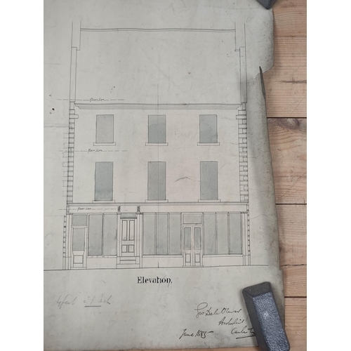 74 - AFTER JOS. ROOK.  Pen & ink manuscript copy of a plan of the farm of Park Gate Hall, W... 