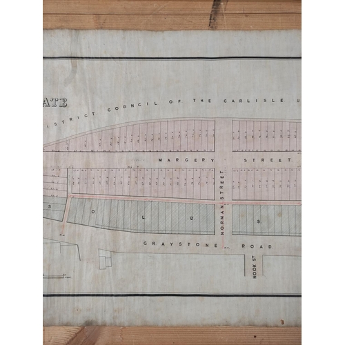 74 - AFTER JOS. ROOK.  Pen & ink manuscript copy of a plan of the farm of Park Gate Hall, W... 