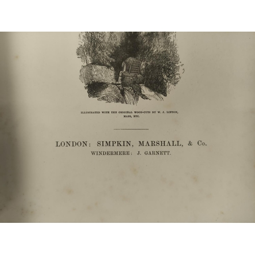 75 - MARTINEAU HARRIET.  A Description of the English Lakes. Litho frontis, 5 eng. plates, text... 