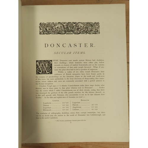 76 - TOMLINSON JOHN.  Doncaster from the Roman Occupation to the Present Time. Plates. Large qu... 