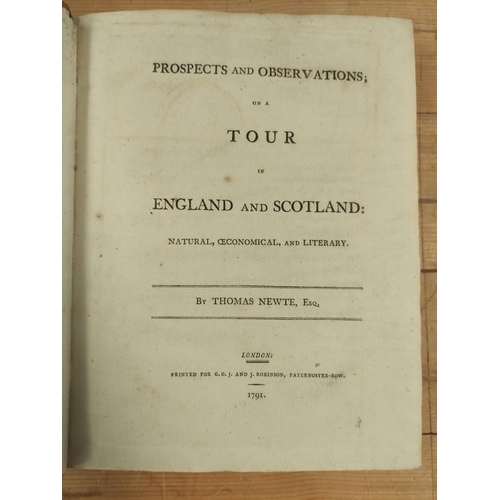 77 - NEWTE THOMAS.  Prospects & Observations on a Tour in England & Scotland. Fldg. eng. map &... 