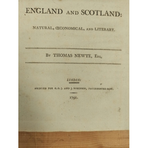 77 - NEWTE THOMAS.  Prospects & Observations on a Tour in England & Scotland. Fldg. eng. map &... 