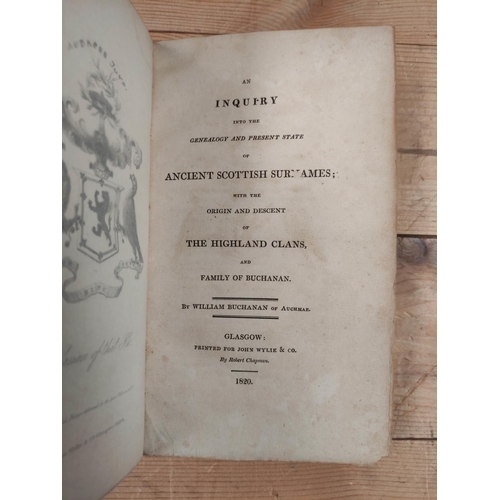 79 - BUCHANAN WILLIAM of Auchmar.  An Enquiry into the Genealogy & Present State of Ancient... 