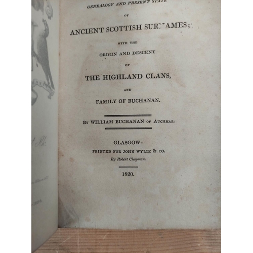 79 - BUCHANAN WILLIAM of Auchmar.  An Enquiry into the Genealogy & Present State of Ancient... 