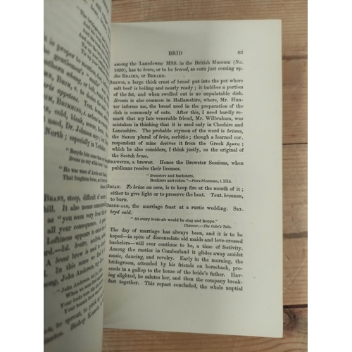 81 - BROCKETT JOHN T.  A Glossary of North Country Words With Their Etymology. 2 vols. in one. ... 