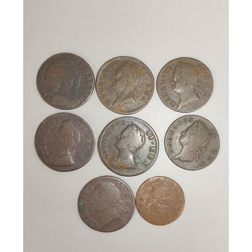 123 - Great Britain / Ireland. Mixed coins to include a 1694 William & Mary farthing, George II farthi... 