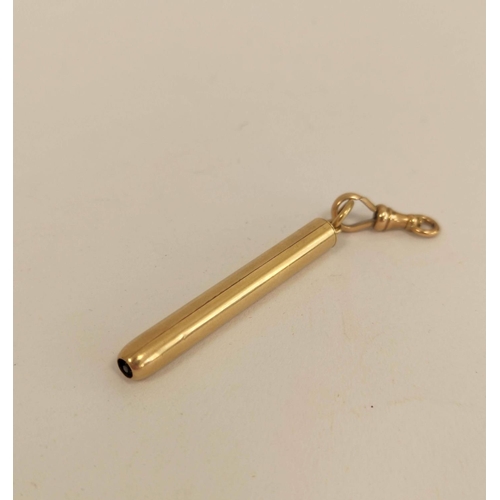 Gold retractable propelling pencil by S. Mordan & Co, probably 9ct