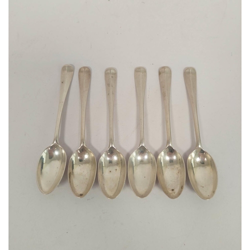 154 - Silver sugar tongs by W. Bateman, 1822, another 1799, a set of tea spoons, 1912 and various others, ... 