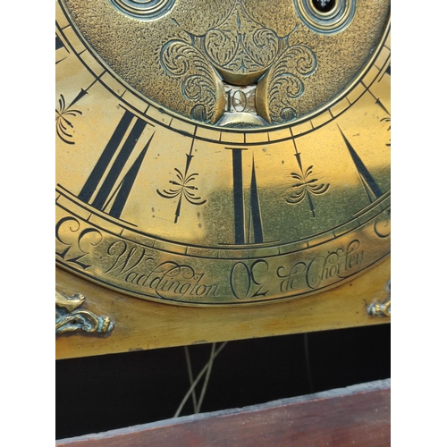 169 - Eight day long case clock by Waddington 'de Chorley' the 12¾