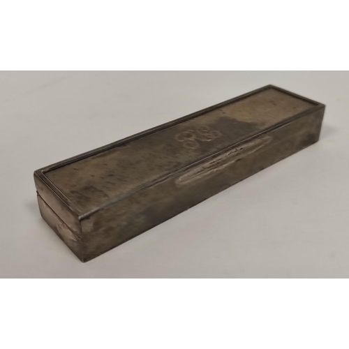 95 - Silver pencil box, parcel gilt inscribed '...Women's Temperance Association...Naworth Castle...1906'... 