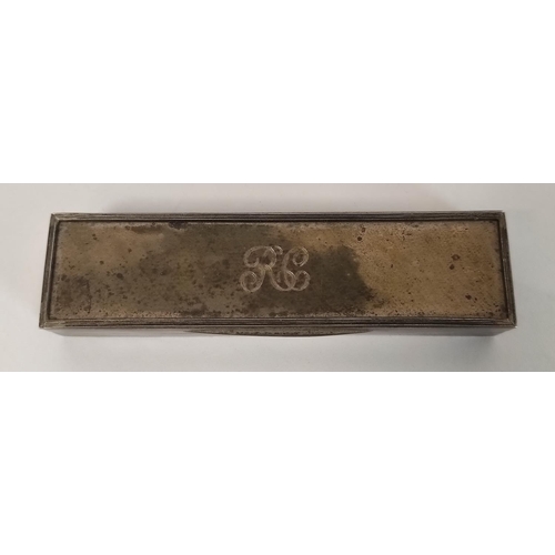 95 - Silver pencil box, parcel gilt inscribed '...Women's Temperance Association...Naworth Castle...1906'... 