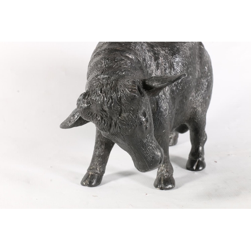 42 - Spelter double Well Bull model, (a/f) 23cm.