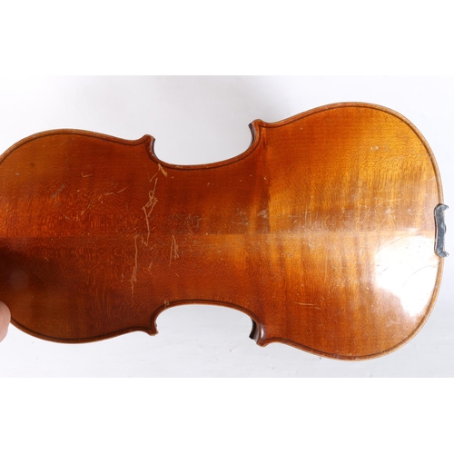 66 - Students violin in case with bow.