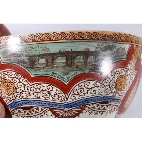 89 - Pair of Bo'Ness or Bridgness transfer printed bowls, Caledonia C.W McNay to the base, 15cm diameter.