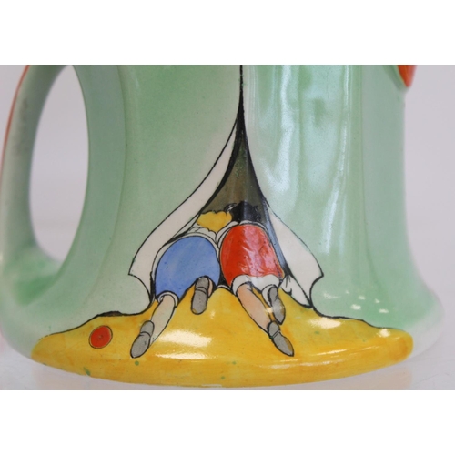 217 - Shelley nursery teapot designed by Hilda Cowhan, c.1930, moulded in the form of a tent with children... 