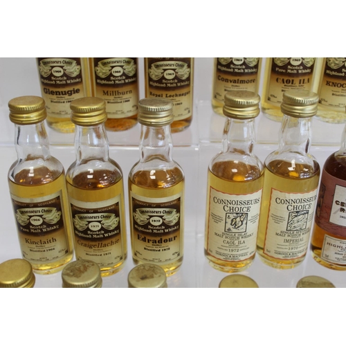 176 - Collection of thirty four Gordon & Macphail Connoisseur Choice Scotch Whisky miniatures.  (... 