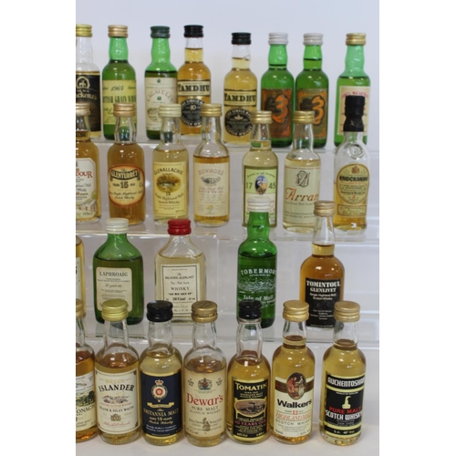 180 - Collection of forty seven Scotch Whisky miniatures, mainly single malts, each 5cl.  (47).