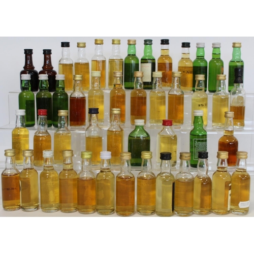 180 - Collection of forty seven Scotch Whisky miniatures, mainly single malts, each 5cl.  (47).