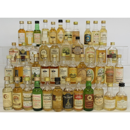 181 - Collection of forty six Scotch Whisky miniatures, mainly single malts, each 5cl.  (46).