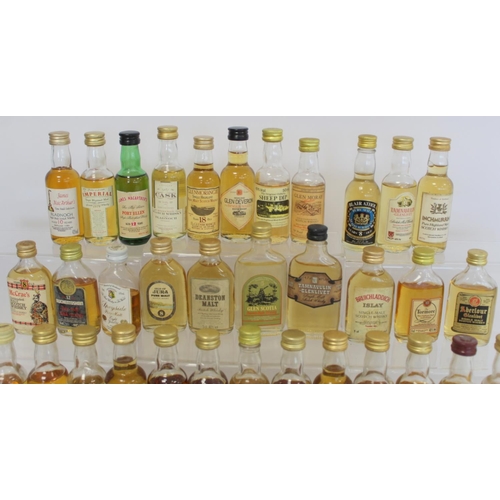 181 - Collection of forty six Scotch Whisky miniatures, mainly single malts, each 5cl.  (46).